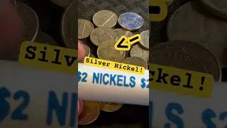 Rare Silver Nickel Found In Bank Roll! #youtubeshorts #coin #silver #nickel