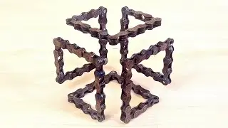 Infinity CUBE made from BICYCLE CHAIN.