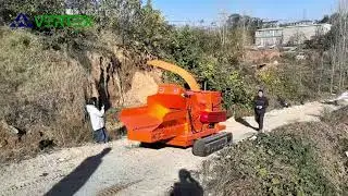 Track-Type Branch Cutter, 55 Horsepower #woodcrusher #woodchipper #crusher #crushingmachine