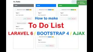 How to make To Do List - Laravel 6, Bootstrap 4, AJAX, API, MAMP, with Validations (toastr lib)