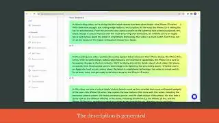 Free YouTube Video Description Generator: This AI will generate video descriptions in seconds!
