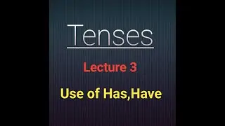 Use of Has and Have in English Grammar || Has and Have in English Grammar || Tenses