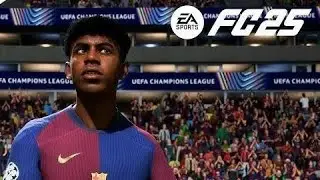 Ea Fc 25 modo carreira treinador Barcelona 19 Quinto jogo da Fase de Liga da Champions League