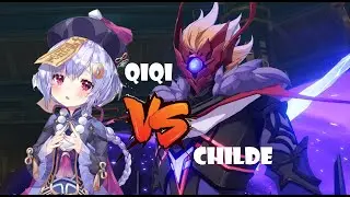 Can Keqing do this? | SOLO 1v1 Childe Boss fight | AWAKEN QIQI DPS