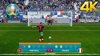 PES 2021 [4k60f] | Portugal vs France | Penalty Shootout | UEFA EURO 2020 Ronaldo vs Germany