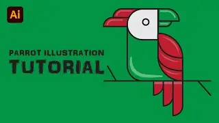 Adobe Illustrator CC 2021 Tutorial: How to Illustrate Parrot Step By Step | Flat Vector Design |HD