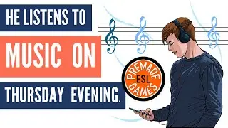 Present Tense Sentences With Days of The Week and Activities | Learn English Grammar