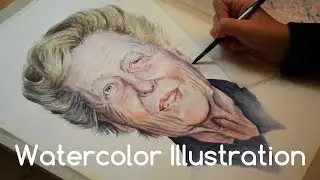 Watercolor Portrait Time Lapse