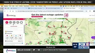 Power outages and road conditions as of 10 a.m.