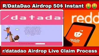Rdata.org Airdrop | DataDao 50$ Instant  | r/datadao Airdrop Live Claim  | R/DataDao |