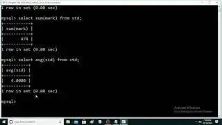 MYSQL AGGREGATE FUNCTION IN HINDI