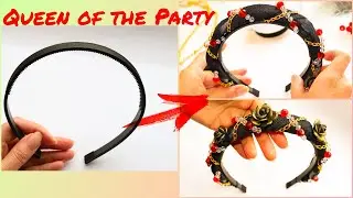 DIY Headband "Queen of the Party" for Halloween or for a party 2 options