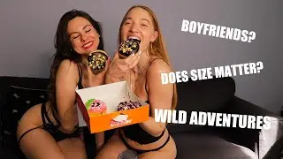 SEXY lingerie Mukbang with burgers and donuts