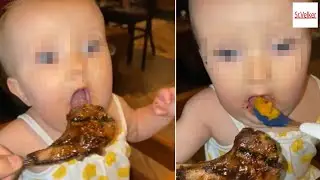 El bebé que triunfa en redes 'probando' suculentos platos...  o eso parece!