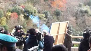 「今年の漢字」発表時の清水寺 混雑の様子 2013年 『輪』