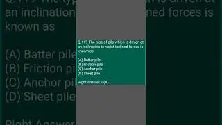 Civil engineering mcq's qst.no.119