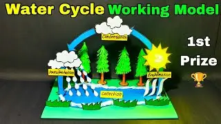 How to make water cycle model,How to make water cycle working model,3d water cycle model