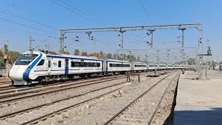 Semi-High-Speed Bullet Train | 16C Vande Bharat Exp Quick Acceleration and Pickup | High Speed Train