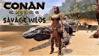 Exploring South Of The Map - Conan Exiles (Savage Wilds Map Mod) PC Gameplay