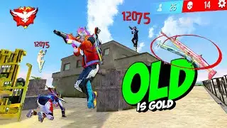 Best Fight In Bullseye with Old Gun Skins 🔥 Op 1 Vs 4 Gameplay 😱 Free Fire