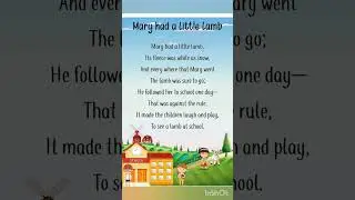 Mary had a little lamb #rhymes