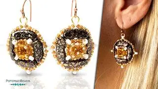 Keystone Earrings - DIY Jewelry Making Tutorial by PotomacBeads