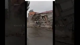 kahramanmaraş'ta deprem sırasında bir binanın yıkılma anı! #kahramanmaraş #deprem #shorts