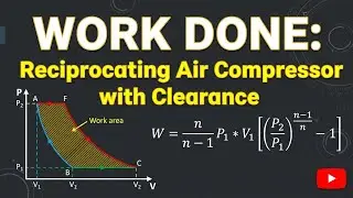 Work done by reciprocating air compressor with clearance volume