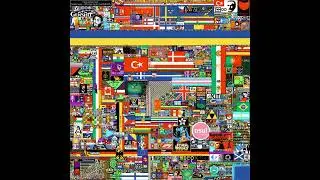 Reddit r Place 2022 First Day TIMELAPSE in 2 minutes