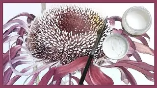 BOTANICAL ART Fading Gerberas - using Masking Fluid