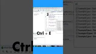 Shortcut to Quickly Open Recent Files in Eclipse IDE [2024] #eclipse #shorts #shortvideo #viral