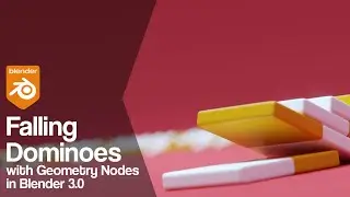 Falling Dominoes with Geometry Nodes | Blender 3.0 Tutorial