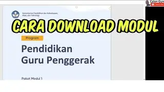 LIVE Cara Download Modul Ajar Guru Penggerak Melalui LMS Guru Penggerak Modul 1, Modul 2 dan Modul 3