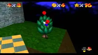 Super Mario 64 - Star Road - walkthrough Gloomy Garden
