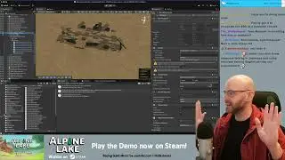 Cozy Game Dev | 2025-03-24 VOD | Decorating Mechanics 263 | Alpine Lake