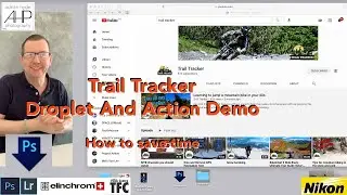 Trail Tracker MTB channel How to make small thumbnails for YouTube Action and Droplet Demo in PS