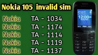 Nokia 105 Invalid Sim Solution | NOKIA 105 IMEI Change Code