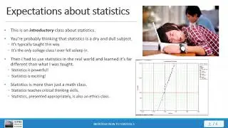 Stat 101 Lecture 0.0.2 - Course Expectations
