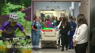 Loana Lecomte Crash | Loana Lecomte injury at Mountain Biking women's Cross Country Olympics