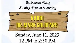 Rabbi Mark Goldfarb's farewell speech 6/11/2023