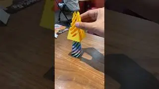 Impossible Pyramid Passthrough 3D Printed Sculpture – Anxiety Toy with Spiral Cone & Vortex Illusion