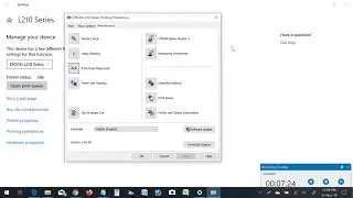 Epson L210 Printer reset ink level - light blinking