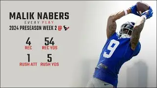 Malik Nabers Preseason Week 2 Replay: Every Target, Catch, and Run @ Houston Texans