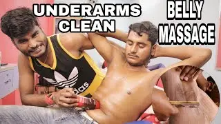 OIL BELLY MASSAGE  || & UNDERARMS CLEAN 🪒 || MASTER RAJEN || PIKU ||