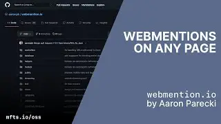 Enable webmentions on any web page with Webmention.io by Aaron Parecki #opensource