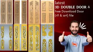 3D Double Door design in Artcam l Free Download Double Door design (rlf & art) File l Shojibcottage