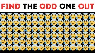 Find the ODD One Out I Odd one Out puzzle I Find the Odd Emoji Quiz