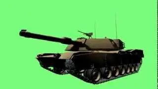 M1 Abrams Main Battle Tank animation poser 1080p s01r04 30fps green screen rd sky .avi