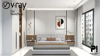 Vray interior | Modern Bedroom | Vray Sketchup tutorial | Pixologic Interior