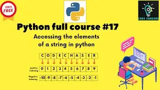 Python full course #17|Accessing elements of a string in python|Indexing in python|